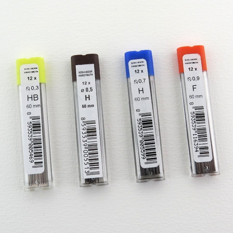 0,3mm, 0,5mm, 0,7mm, 0,9mm Polymerminen für Druckbleistift von Koh-i-Noor