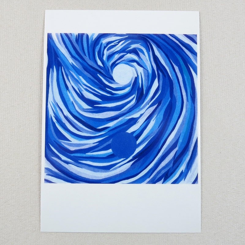 Postkarte "blaue Spirale" von Thora Wietrek