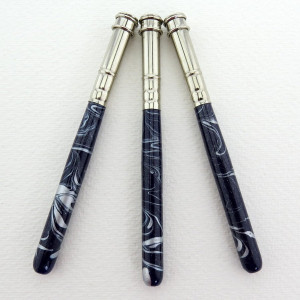 Stiftverlängerung dunkelblau - silber marmoriert 